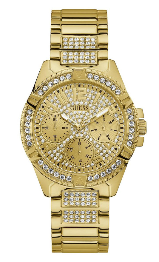 Image of Watches. Productname: Guess Lady Frontier Crystal Gold Watch W1156L2 in Watch colour by brand - Guess