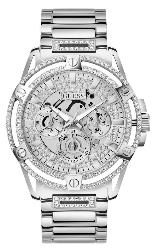 Image of Watches. Productname: Guess King Silver Men's Watch GW0497G1 in Watch colour by brand - Guess