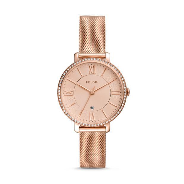 Image of Watches. Productname: Fossil Jacqueline Rose Gold-Tone Watch ES4628 in Watch colour by brand - Fossil