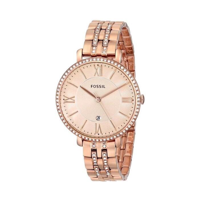 Image of Watches. Productname: Fossil Ladies Jacqueline Rose Gold Watch ES3546 in Watch colour by brand - Fossil