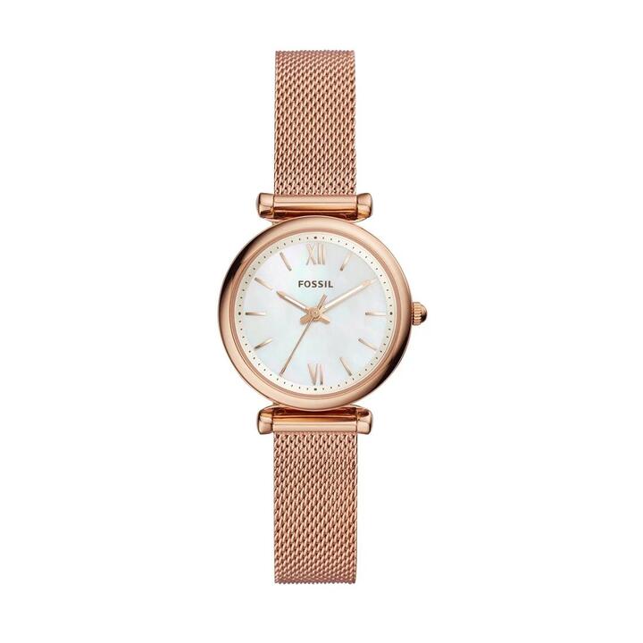 Image of Watches. Product name - Fossil Carie Mini Rose Gold Tone Watch ES4433 in colour by brand - Fossil