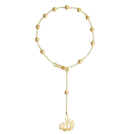 Image of Bracelets. Productname: Islamic Rosary Bracelet in 9kt Yellow Gold Silver Infused in Gold colour by brand - Bevilles