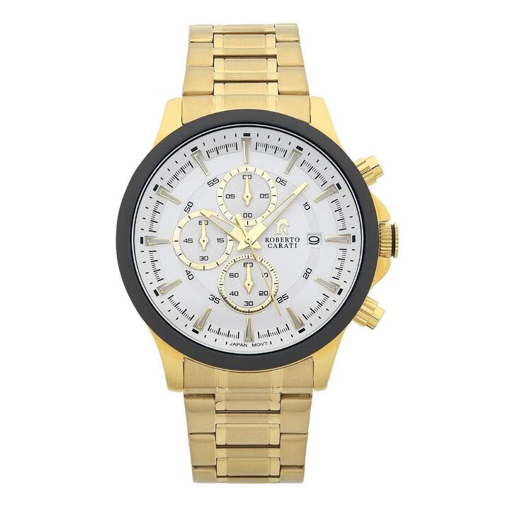 Image of Watches. Productname: Roberto Carati St. Louis Black Bezel Multi Dial Watch in Watch colour by brand - Roberto Carati