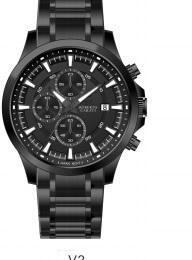 Image of Watches. Productname: Roberto Carati St. Louis Black Bezel Watch CA261-V6 in Watch colour by brand - Roberto Carati