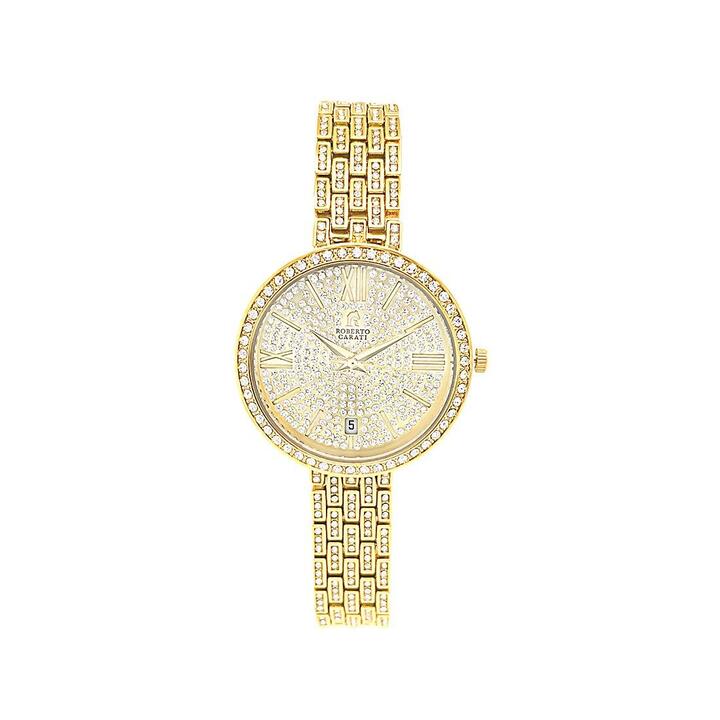 Image of Watches. Productname: Roberto Carati Crystal Belle Gold Watch M9611-V2 in Watch colour by brand - Roberto Carati