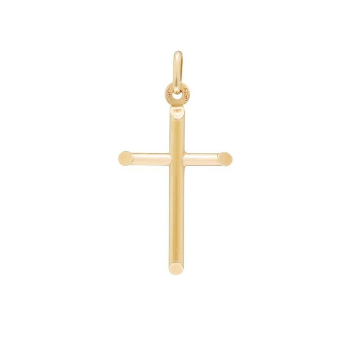 Image of Charms. Productname: Plain Cross Pendant in 9kt Yellow Gold in Gold colour by brand - Bevilles