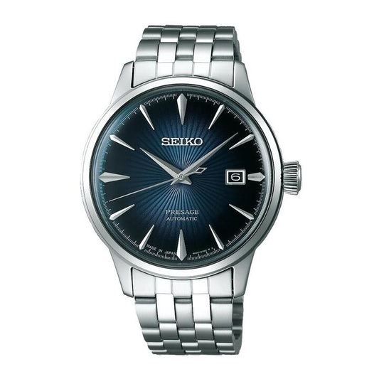 Image of Watches. Product name - Seiko Presage Automatic Blue Face Men's Watch SRPB41J in colour by brand - Seiko