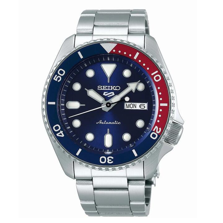 Image of Watches. Product name - Seiko Automatic Red, Blue and Silver Watch SRPD53K in colour by brand - Seiko