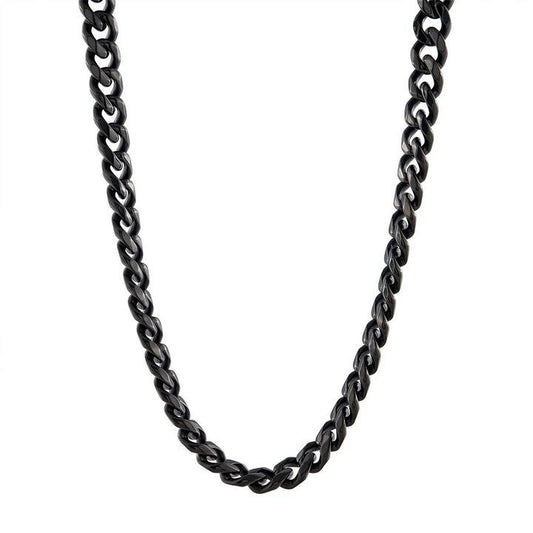 Image of Necklaces. Productname: 55cm Chunky Curb Chain Necklace in Stainless Steel in colour by brand - Bevilles