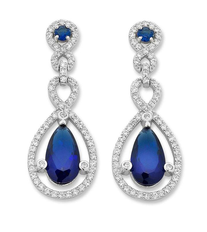 Image of Earrings. Productname: Sterling Silver Teardrop Earrings in Silver colour by brand - Bevilles