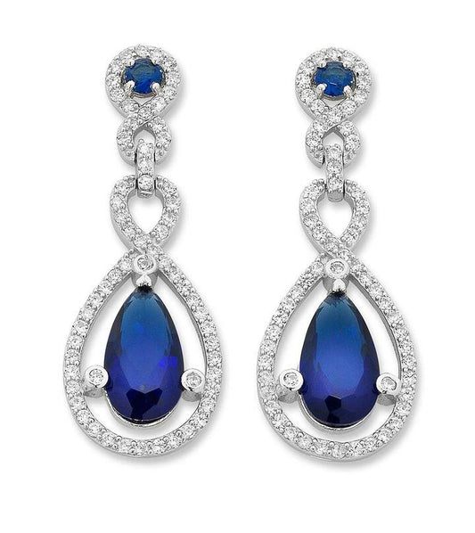 Image of Earrings. Productname: Sterling Silver Teardrop Earrings in Silver colour by brand - Bevilles