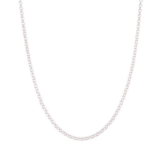 Image of Charms. Product name - 45cm 1mm-1.5mm Belcher Chain Necklace in Sterling Silver in colour by brand - Bevilles