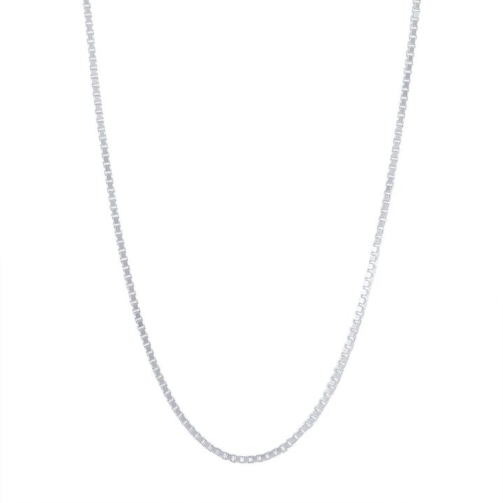 Image of Necklaces. Product name - 60cm 2mm Width Box Chain Necklace in Sterling Silver in colour by brand - Bevilles