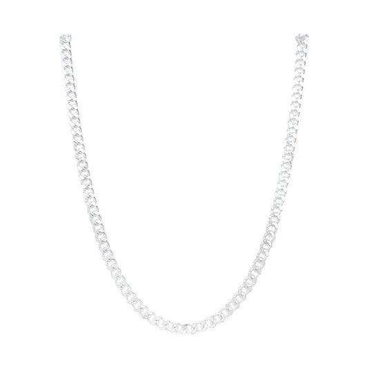 Image of Necklaces. Productname: 60cm 5.5mm-6mm Curb Chain Necklace in Sterling Silver in Silver colour by brand - Bevilles