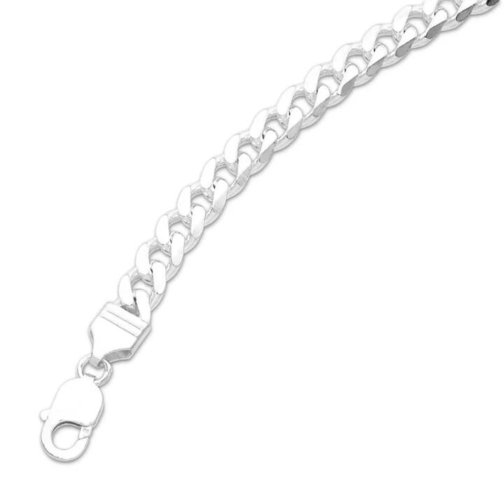 Image of Necklaces. Productname: 60cm 8mm-8.5mm Curb Chain Necklace in Sterling Silver in Silver colour by brand - Bevilles