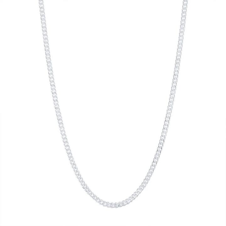Image of Necklaces. Productname: 60cm 3mm Width Curb Chain Necklace in Sterling Silver in Silver colour by brand - Bevilles