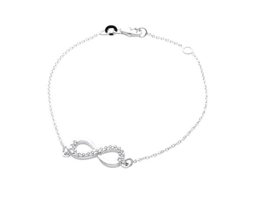 Image of Bracelets. Productname: 19cm Sterling Silver Infinity Belcher Bracelet in Silver colour by brand - Bevilles