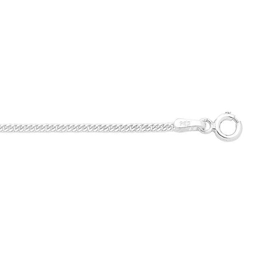 Image of Necklaces. Productname: 45cm 1.5mm Width Fine Curb Necklace in Sterling Silver in Silver colour by brand - Bevilles