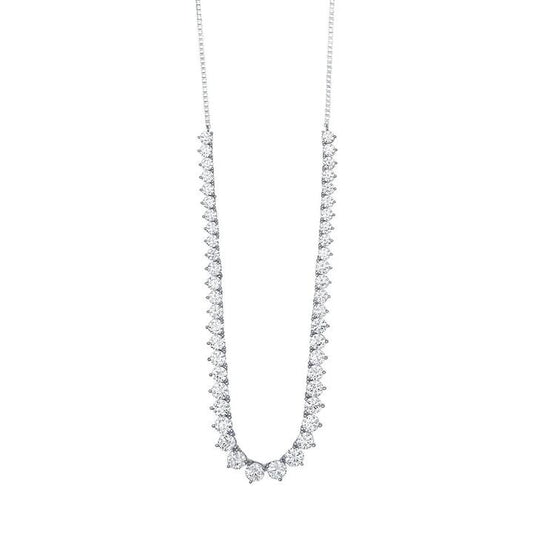 Image of Charms. Product name - 75cm Cubic Zirconia Tennis Bolo Necklace in Sterling Silver in colour by brand - Bevilles