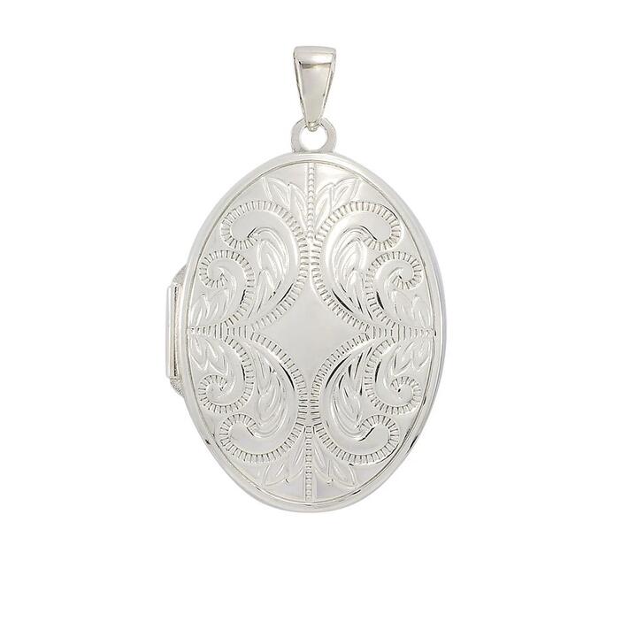 Image of Necklaces. Productname: 45cm Sterling Silver Oval Locket in Silver colour by brand - Bevilles