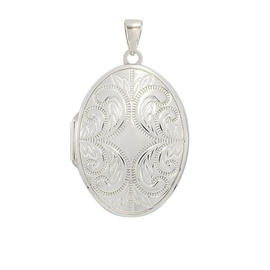 Image of Necklaces. Productname: 45cm Sterling Silver Oval Locket in Silver colour by brand - Bevilles