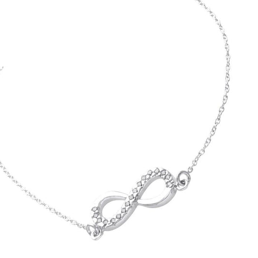 Image of Necklaces. Productname: 45cm Infinity Belcher Necklace in Sterling Silver in Silver colour by brand - Bevilles