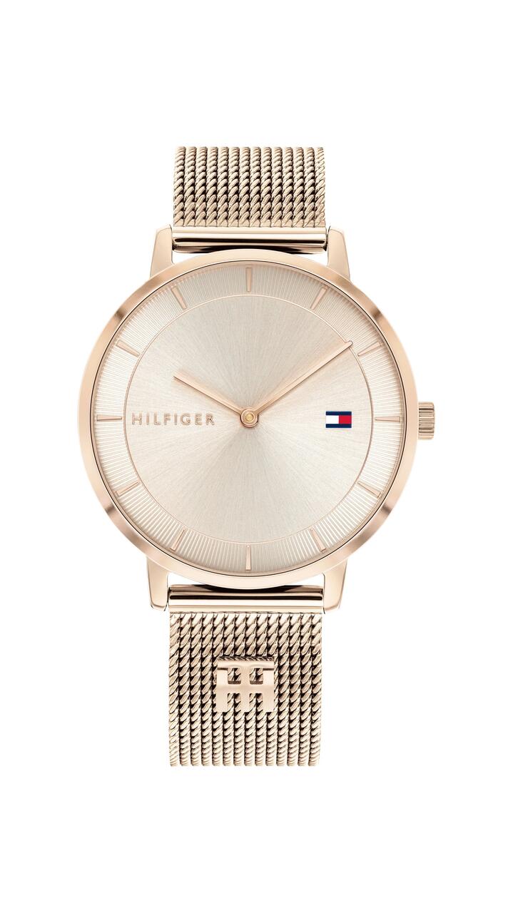Image of Watches. Productname: Tommy Hilfiger Tea Rose Gold Case Face Mesh Band Watch 1782287 in Watch colour by brand - Tommy Hilfiger