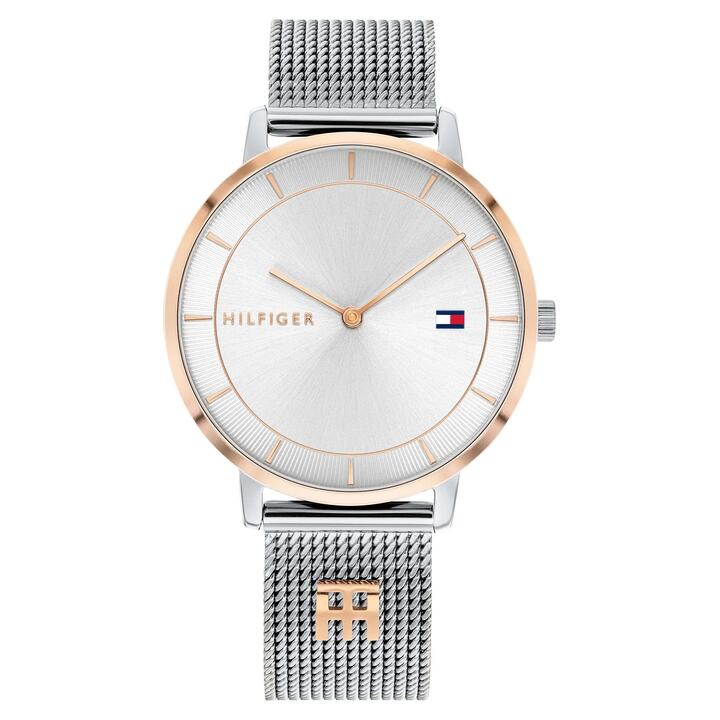 Image of Watches. Productname: Tommy Hilfiger Tea Silver Case White Face Silver Mesh Band Watch 1782288 in Watch colour by brand - Tommy Hilfiger