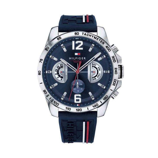 Image of Watches. Product name - Tommy Hilfiger Multifunction Men's Blue Watch 1791476 in colour by brand - Tommy Hilfiger