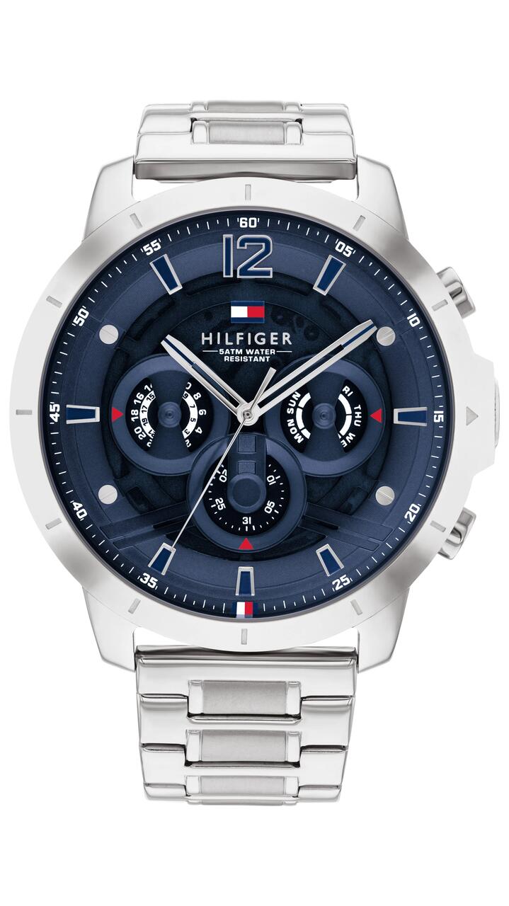 Image of Watches. Productname: Tommy Hilfiger Luca Stainless Steel Navy Dial Men's Watch 1710492 in Watch colour by brand - Tommy Hilfiger