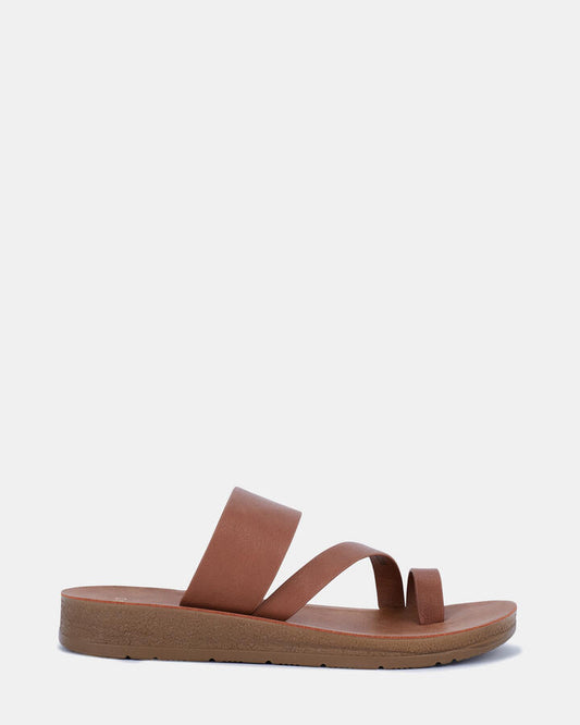 Image of Sandals. Product name - Sabah Women's Thongs TAN Novo Thongs in Tan colour by brand - NOVO