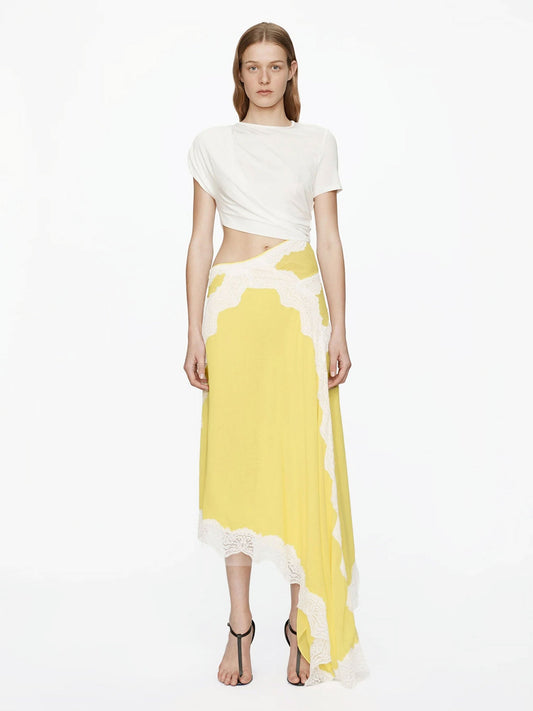 Image of Dresses. Productname: Verve Twisted Tee Dress in White colour by brand - CHRISTOPHER ESBER