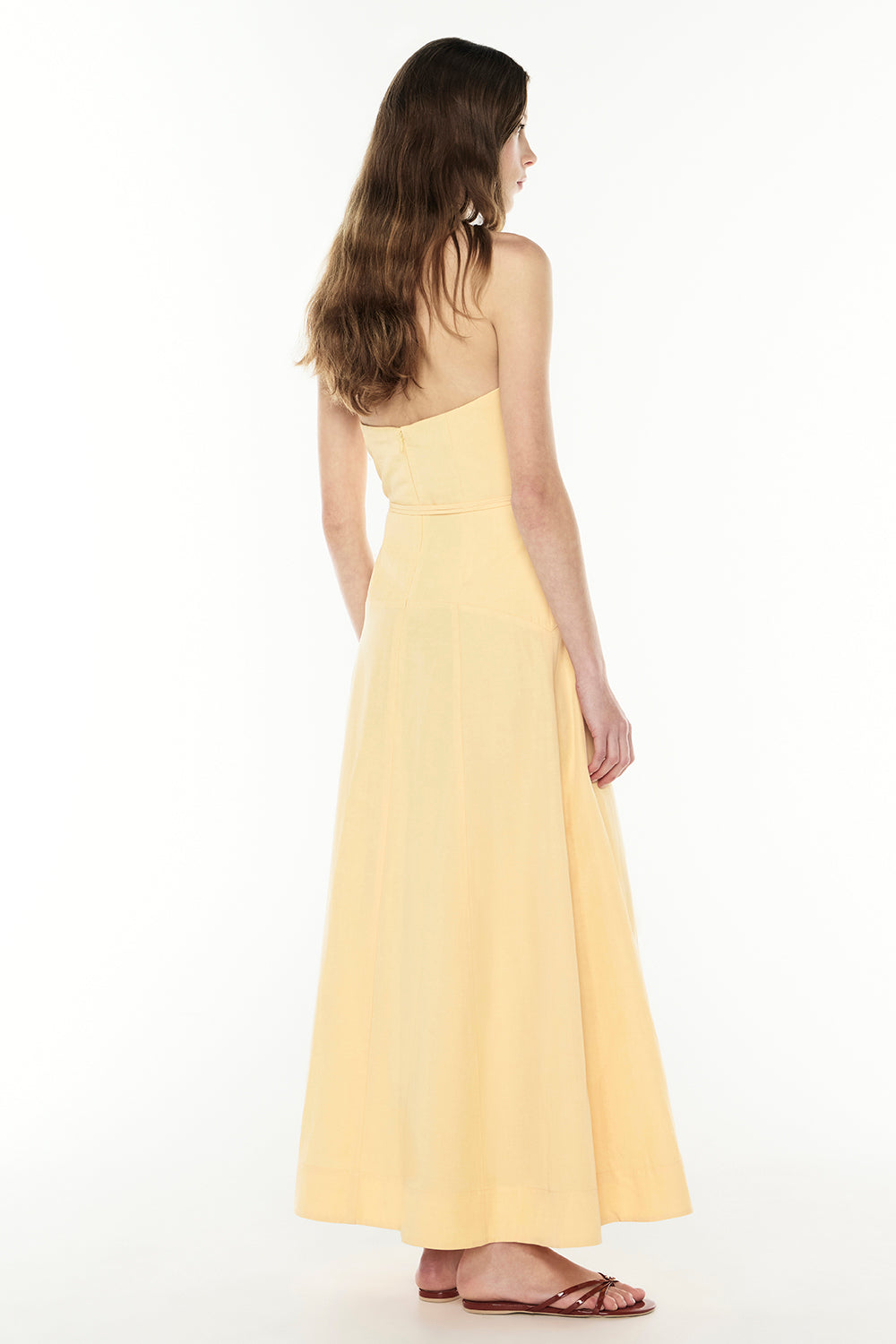 Chasing Sunsets Strapless Dress (Honeycomb)