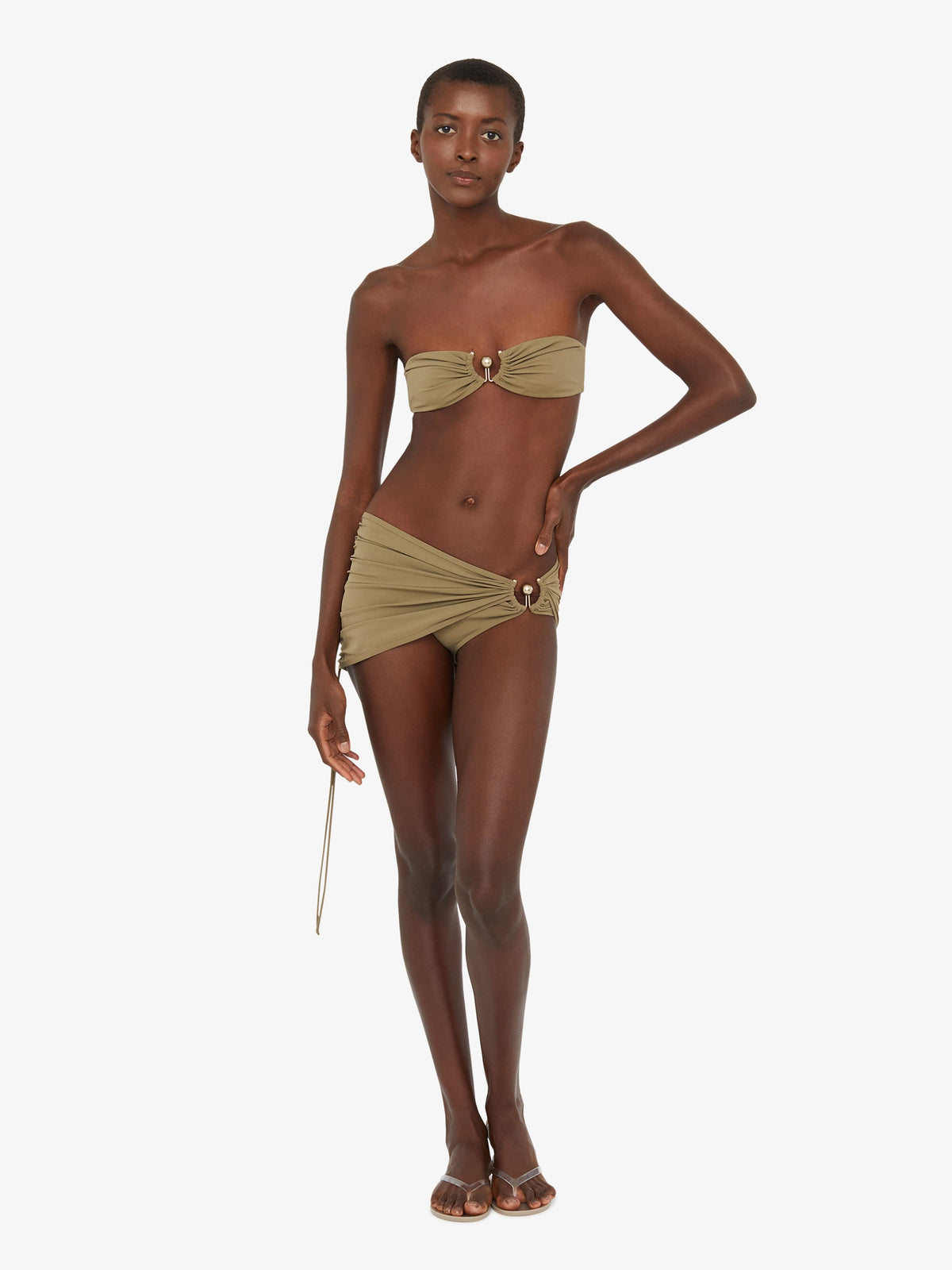 Christopher Esber Ruched Prong Bandeau (Eucalypt)