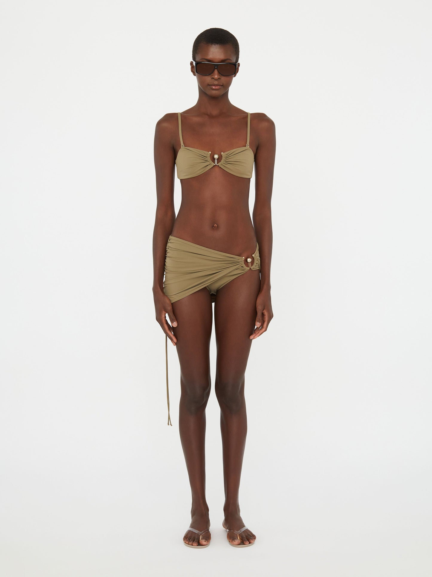 Christopher Esber Ruched Prong Bandeau (Eucalypt)