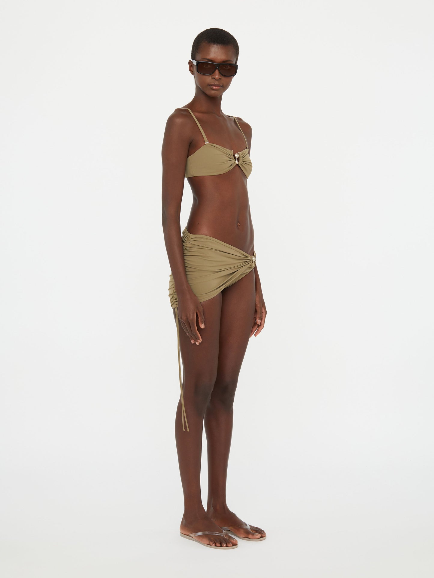 Christopher Esber Ruched Prong Bandeau (Eucalypt)