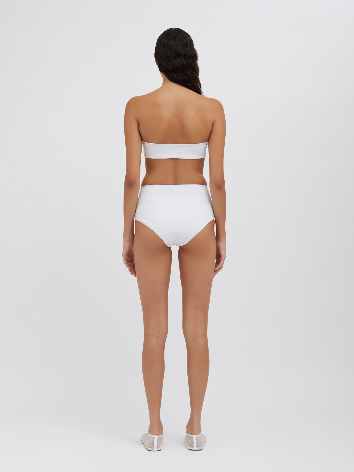 Christopher Esber Ruched Prong Bandeau (White)