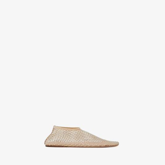 Image of Flats. Product name - Minette Flat in Butter colour by brand - Christopher Esber
