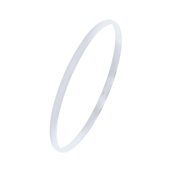 Image of Jewelry. Product name - 60mm 4mm Width Half Round Solid Bangle in Sterling Silver in colour by brand - Bevilles