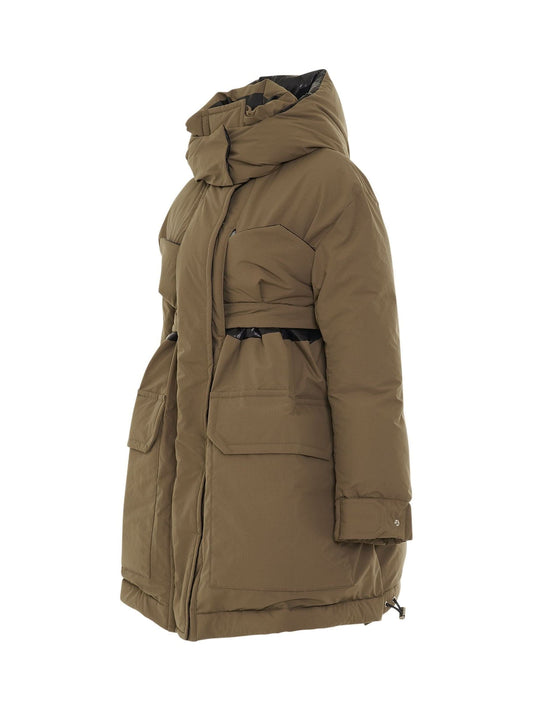SACAI Padded Jacket with Hood (Beige)
