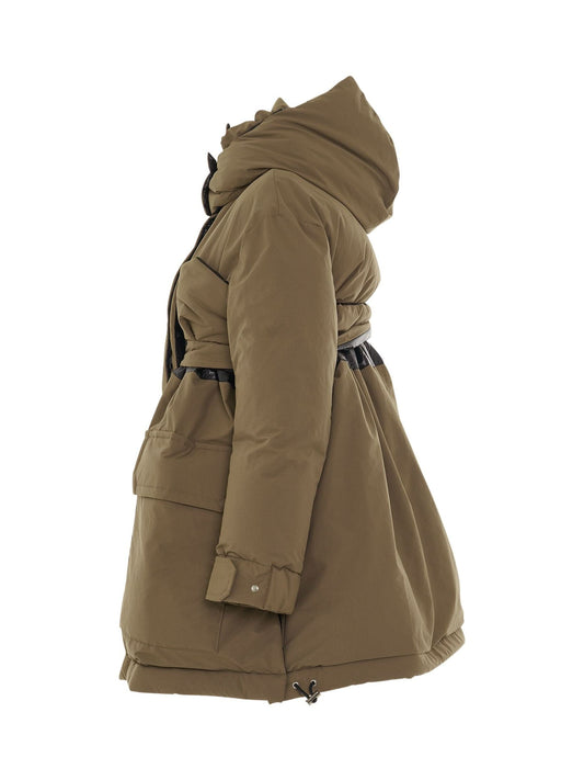 SACAI Padded Jacket with Hood (Beige)