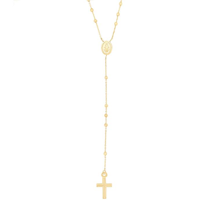 Image of Necklaces. Productname: 9kt Yellow Gold Rosary Bead Necklace in Gold colour by brand - Bevilles