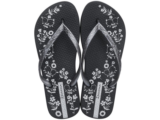 Image of Sandals. Product name - Oasis Women's Ipanema BLACK/SILVER GRENDENE in Black/Silver colour by brand - IPANEMA