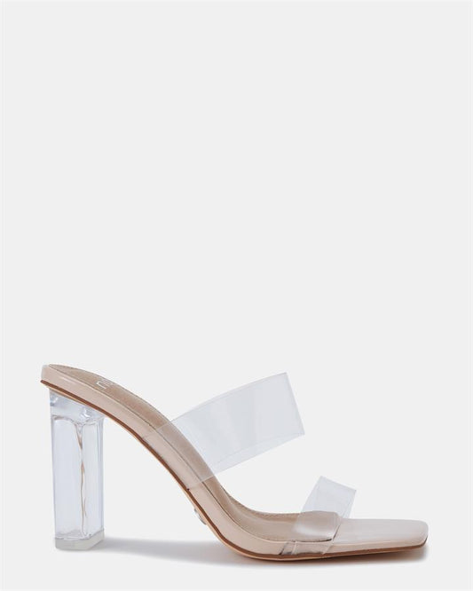 Image of Sandals. Product name - Zorora Women's Strappy High Heel Clear Novo Sandals in Clear colour by brand - NOVO