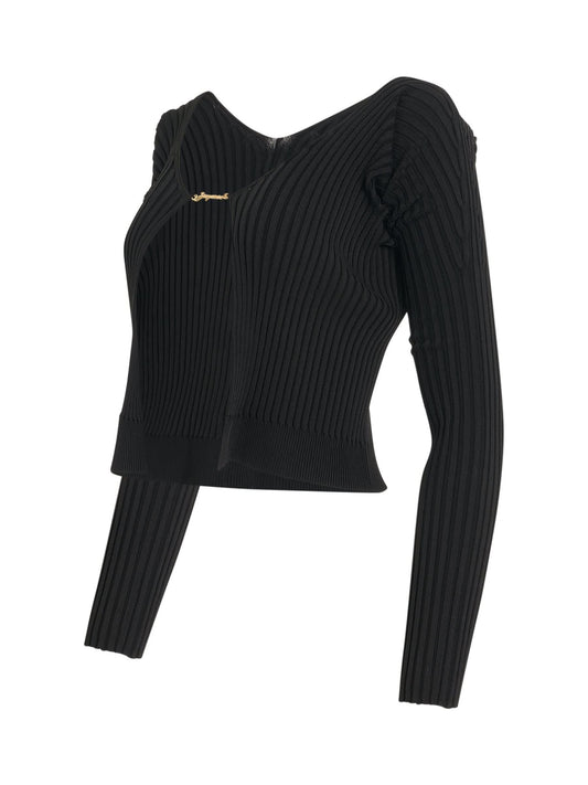 JACQUEMUS Pralu Longue Charm Cardigan (Black)