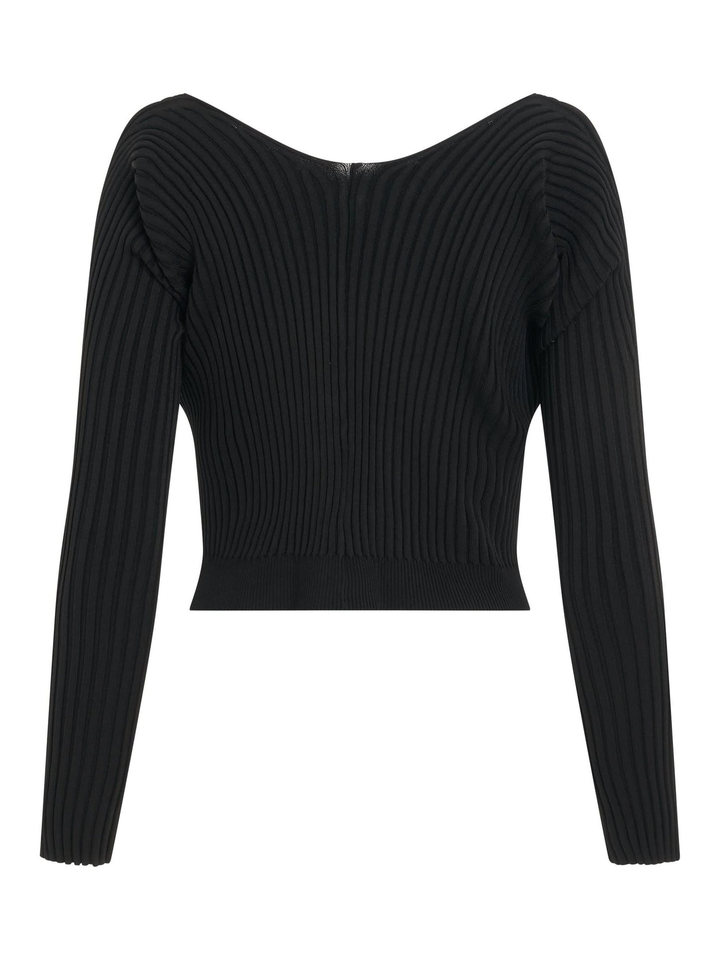 JACQUEMUS Pralu Longue Charm Cardigan (Black)