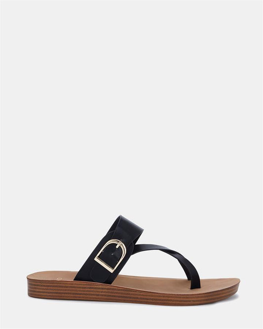 Image of Sandals. Product name - Samu Women's Thongs BLACK Novo Thongs in Black colour by brand - NOVO