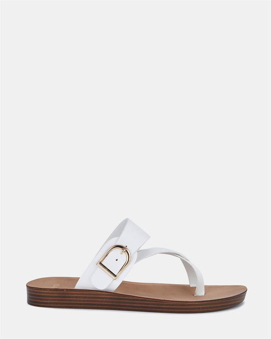 Image of Sandals. Product name - Samu Women's Thongs WHITE Novo Thongs in White colour by brand - NOVO