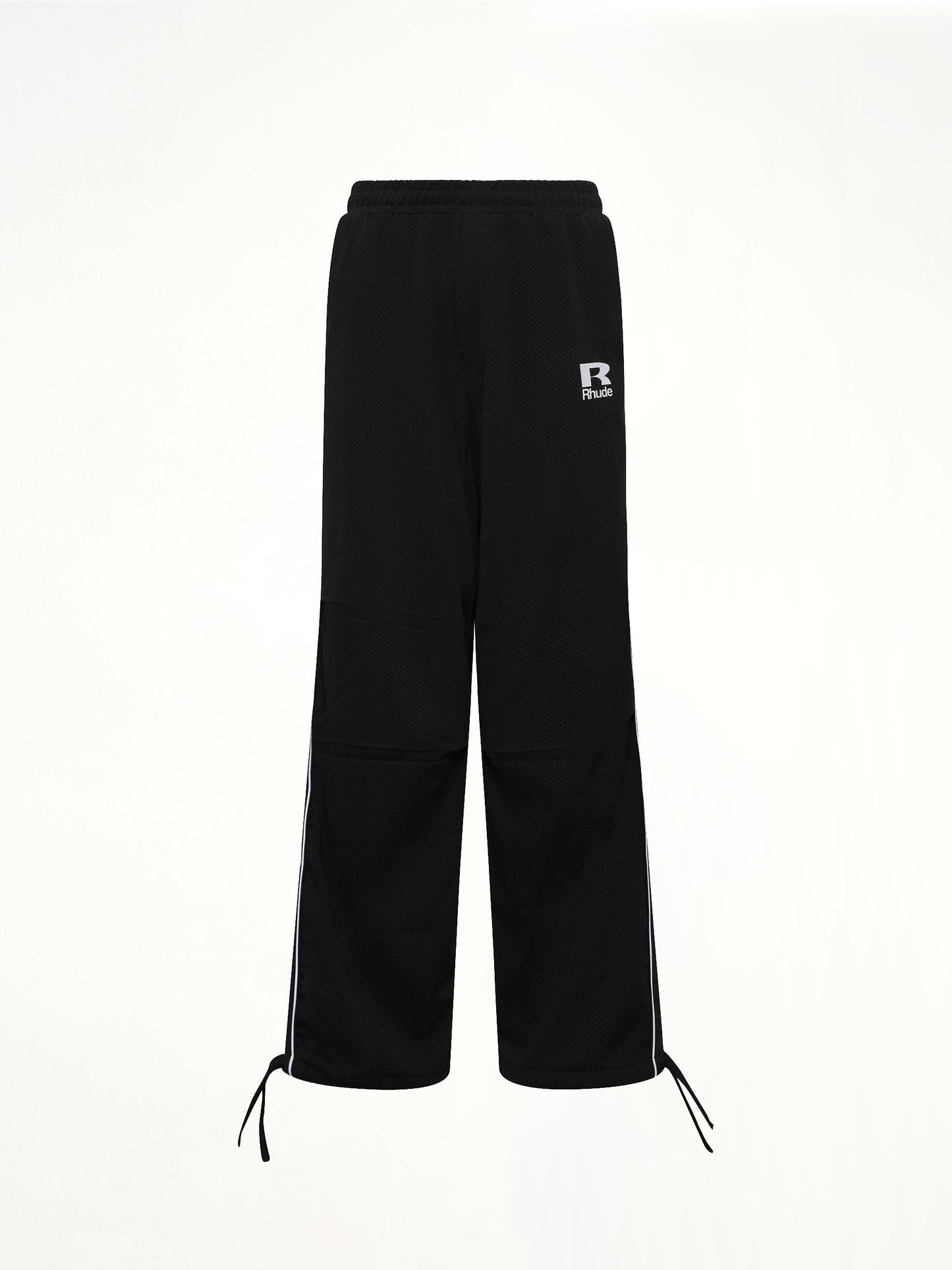 Rhude Mesh Piping Parachute Track Pant (Black)