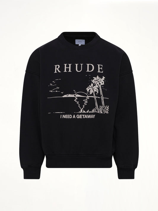 RHUDE I Need A Getaway Sweatshirt (Black)